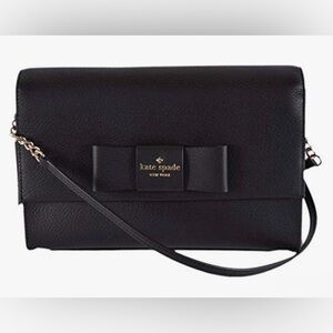 Kate Spade Zanni Large Leather Crossbody Purse with Bow